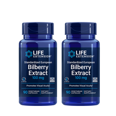 1+1 라이프익스텐션 유럽 빌베리 추출물 100mg 90캡슐 안토시아닌 함유, 90정, 2개