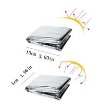야외 휴대용 처치 키트 캠핑 하이킹에 방풍 방수 보온 담요, 1개, 1. Silver G173A