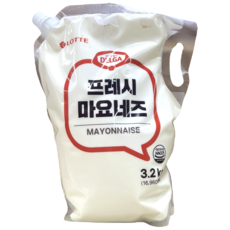 프레시 마요네즈 롯데웰푸드 DELGA 델가 업소용, 4개, 3.2kg