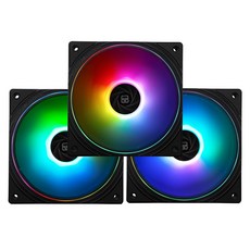 TL-S12-S X3 CPU 팬 120mm ARGB 케이스 쿨러 조명 효과 1500RPM 속도의 PC PWM 사일런트 컴퓨터 냉각 블랙TL-S12-S 제공, BLACK