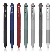 동아 NEW 크로닉스3색 멀티펜 일체형 0.5mm, 4개, 0.7mm 연그레이