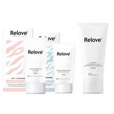 Relove 小瓶瞬淨零毛髮霜 保濕凝露 私密傳明酸清潔組合, 1個, 80ml
