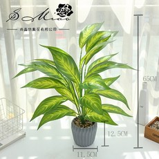 嘉義直發 仿真花盆栽 仿真綠植 辦公室盆栽 創意擺件室內裝飾仿真花攝影道具人造綠植絲印葉盆景, JH4245, 1個