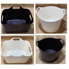 霏霓莫屬 HIMARAYA 日本製軟質收納籃，附提把，多尺寸可選，整理收納好幫手, 1個, 方型3L,奶油白