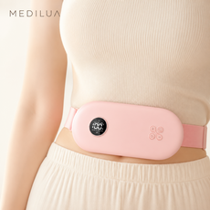 메디루아 복부 온열벨트 충전식 배찜질기, 핑크, 5000mAh (약 6시간)