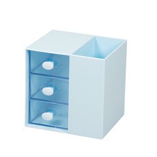 따봉오빠 미니서랍 앤 다용도 꽂이 데스크 오거나이저 HG156, 미니서랍_블루, 1개, 블루