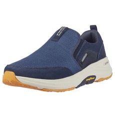 Skechers 남성용 Go Walk 아웃도어 - 에어쿨 메모리 폼이 있는 운동용 슬립온 트레일 하이킹 슈즈 블랙.