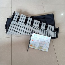 글로켄슈필 실로폰 타악기 맑은소리 음악놀이, 37 톤 알루미늄 플레이트 피아노 가방 노래 시트 피아, 1개