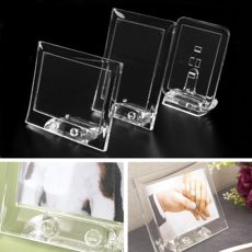 사무실 책상 투명액자 자동차 대쉬보드 가족사진 받침대 안방 인테리어 아크릴 포토액자, 겸용, 투명 겸용, 1개