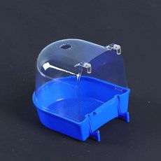 앵무새 샤워기 목욕 왕관 새 용품 목욕통 샤워 물통, 1개, L. 파란색 외부 욕조 원형 케 2x2x25cm