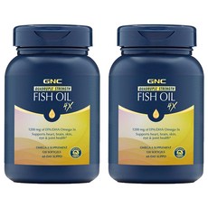 GNC 쿼드러플 스트랭스 피시 오일 4X 소프트젤, 2개, 120정