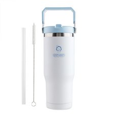 크림푼 푸푸리 보온보냉 대용량 커플 스테인리스 텀블러, 화이트 White, 1개, 950ml