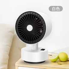 소형 가정용 탁상형 순환 온풍기 사무실 난방기 미니 로터 히터 전기 히터, 흰색