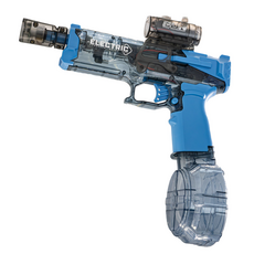 電動水槍 連發水槍 二合一手拉 自動吸水 兒童高壓可充電 大容量 玩具水槍 換彈式電池, 1個, 【燈光款】三代-大號冰鼠-藍色,【防水-連發-送禮彩盒】, 【燈光款】三代-大號冰鼠-藍色