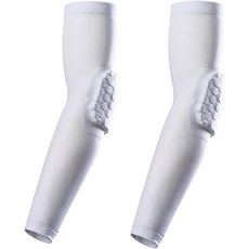 Bouti1583 팔꿈치 패드 농구 슈터 슬리브 충돌 방지 육각 패딩 엘보 배구 축구 야구용 블랙. 155896, 화이트