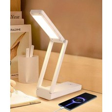휴대용 무선 책상 LED 독서등 접이식 스탠드 공부 조명 충전, 20000mAh 초대용량 보조, 기본 색상