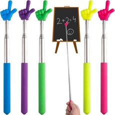 읽기용 접이식 포인터 스틱 5개 확장 가능한 핑거 포인터 스틱 사무실용 조절식 핸드 포인트 스틱5가지 색상, 5 Colors/ 2 Fingers/ 5pcs