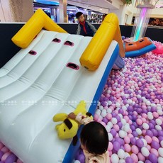 대형 물놀이 에어튜브 워터파크 수상놀이 풍선 장난감 풀장 레저 놀이기구 모음, 작은 슬라이드 3X2