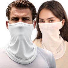 트레조르 빅사이즈 자외선 차단 쿨 스포츠 마스크 골프 햇빛 가리개 특대형 1+1, 화이트+화이트, 2개