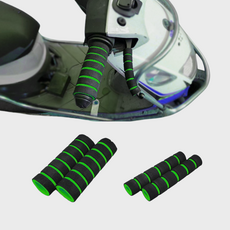 스펀지타입 브레이크그립 핸들그립 세트상품 4개=1조 자전거 오토바이 그립용, 1세트, 초록