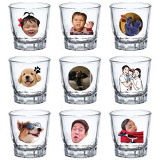 인생술잔 주문제작 커스텀 소주잔 사진소주잔 포토 커플 우정 집들이선물, 1개