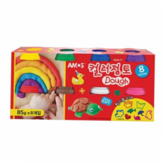 점토만들기 컬러 점토 8색 흙놀이 지점토공예 가벼운점토, 본상품