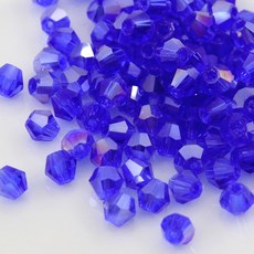 크리스탈 비즈 주판알 4mm 투명 AB 유리 마름모 비즈공예재료, 1세트, A6024