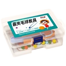 親子互動夾毛球認知教具 幼兒專注力訓練玩具 蒙氏早教顏色認知遊戲, 1個, 多色