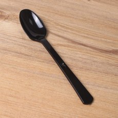일회용숟가락 170mm 개별포장 블랙 1500개 일회용 수저 스푼, 1개