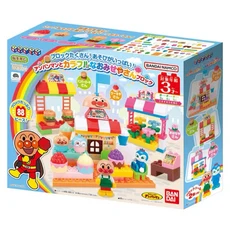 ANPANMAN 麵包超人 色彩繽紛店舖積木 商店 家家酒 BlockLabo, 熱彩繽紛店鋪積木, 1套