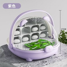 蠶寶寶養育艙 學生蠶卵幼蠶觀察飼養盒箱 送新鮮桑葉 太空艙, 1個, 淺紫