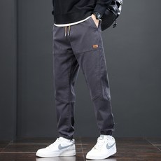 工裝褲 韓系 美式 潮流 男褲 寬鬆九分束腳直筒褲