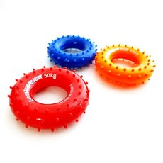 악력 증진 돌기 지압 링 악력기 3가지 강도 손악력기 손목 근력기 아령 압력기 운동, 30kg(색상랜덤), 1개