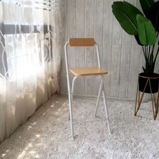 접이식 높은 하이 높은의자 휴대용 홈바 캐셔 체어 의자, D. 화이트 원목 사각형 60cm
