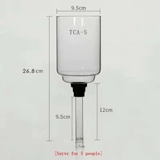 뜨거운 커피 사이펀 냄비 액세서리 3/5 컵 유리 사이펀 진공 냄비 커피 메이커 부품 교체, 04 B