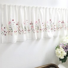 자수광목 봉없이 붙이는 바란스커튼6종 주문제작상품