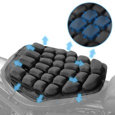 충격 흡수 4D 오토바이 쿨시트 쿠션, 1개