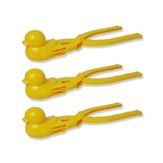 [3종세트] 눈 오리 스노우볼 메이커 눈 사람 집게 하트 공룡 동그라미 곰돌이, [3종세트]오리+오리+오리, 1개