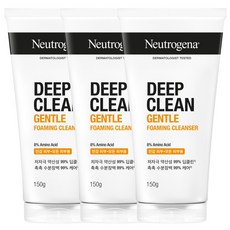 뉴트로지나 딥클린 젠틀 포밍 클렌져, 150g, 3개