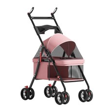 寵物推車 摺疊寵物車 貓狗外出輕便推車, 粉色,G09-2, 1個