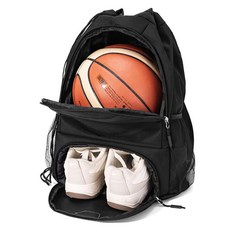 GlneYos 농구 가방 드로스트링 백팩 스포츠 장비 가방 별도의 볼 홀더 및 신발 수납 공간 포함 456336