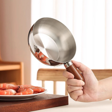 不鏽鋼湯鍋 木柄, 1個, 小號14cm