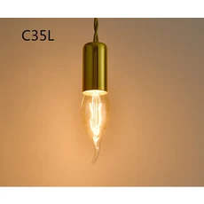 에디슨 전구 E27 40W 220V C35 ST64 G95 필라멘트 백열등 앰플 빈티지 램프 장식, 07 C35L 220V, 01 그렇습니다, 02 80W