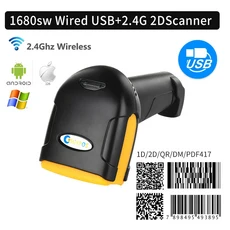 CHIYI 1D/2D 슈퍼마켓 Handhel 바코드 스캐너 리더 QR PDF417 Bluetooth 2.4G 무선 및 유선 USB 플랫폼, 01 China Mainland, 08 1680SW 2.4G Wireless