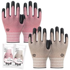 장갑이네 국산 제작 꼬마손 어린이 NBR 코팅장갑 키즈 작업장갑 텃밭 가드닝 갯벌 체험 장갑, 핑크+베이지 혼합 2종 M, 1세트