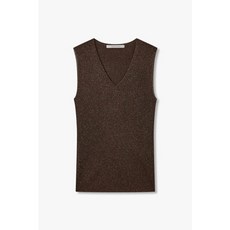 보브 메탈 브이넥 슬리브리스 니트 탑 (7155250002) 742674