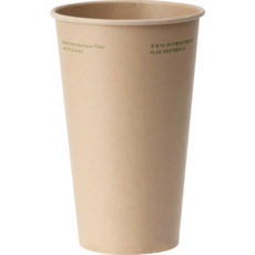 아이스 전용 양면 코팅 PLA 대나무 종이컵 16oz 490mL 컵, 50개, 1개