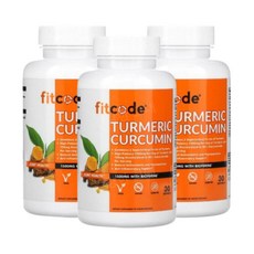 핏코드 강황 터메릭 튜메릭 커큐민 1500mg 90캡슐 3개 투메릭 Curcumin, 90정