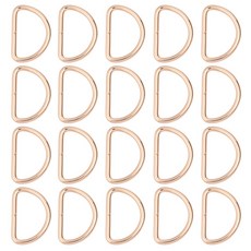 금속 D링 가로20mm높이13mm 연결고리 가방고리 디링 오너킹 부자재, 20개, 골드