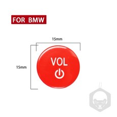 BMW F世代 G世代 替換非黏貼 音響旋鈕鍵 解決環保材質問題 音量鍵 音響, 1個, 紅色